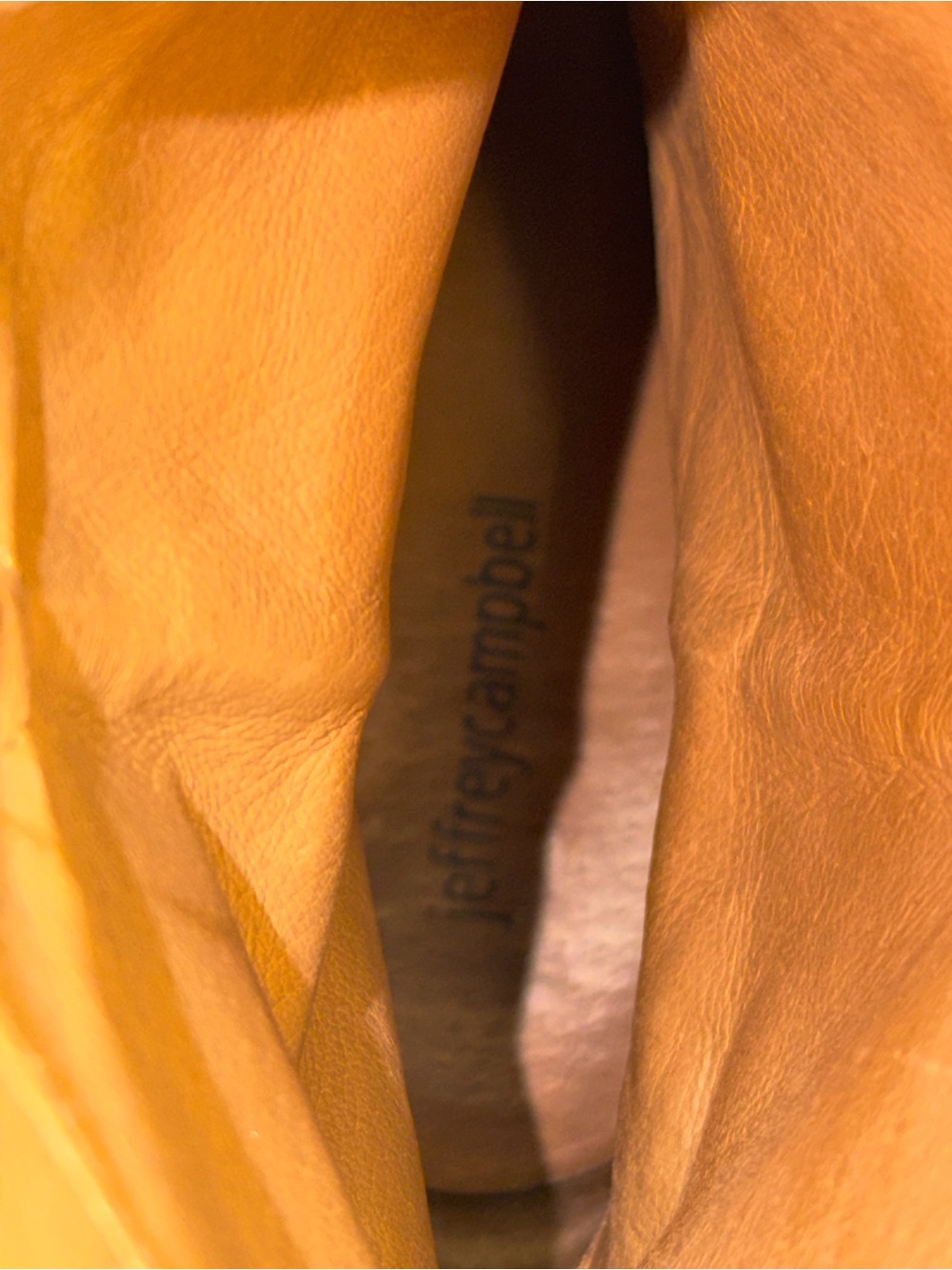 Jeffrey Campbell Dagget Gold Leather Cowboy Boots - Picture 8 of 8